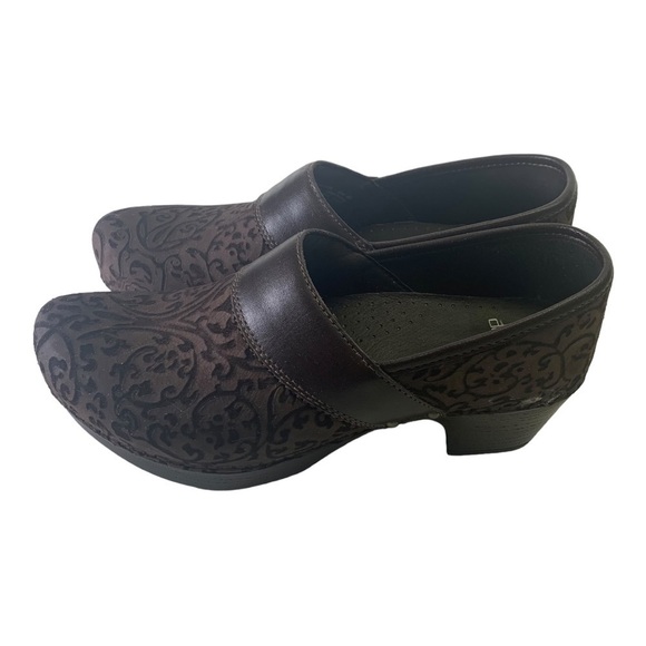 Dansko Brown Suede Leather Patterned l - Picture 8 of 11